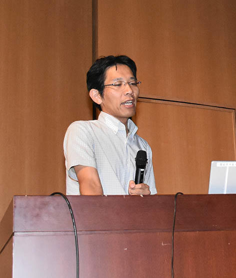 講堂での模擬授業 講堂での模擬授業